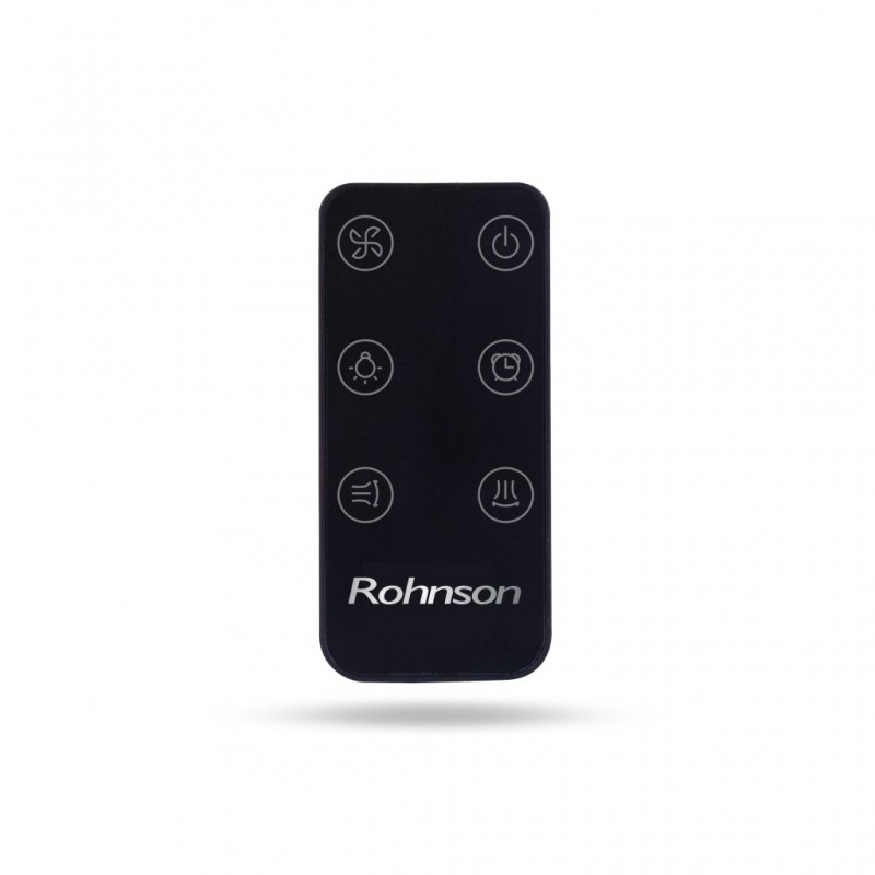 Ventilator cu picior, Rohnson R8550, telecomanda, 40W, 23cm, 24 trepte de viteza, inaltime reglabila , oscilare la 90°, Timer pana la 12h, Negru